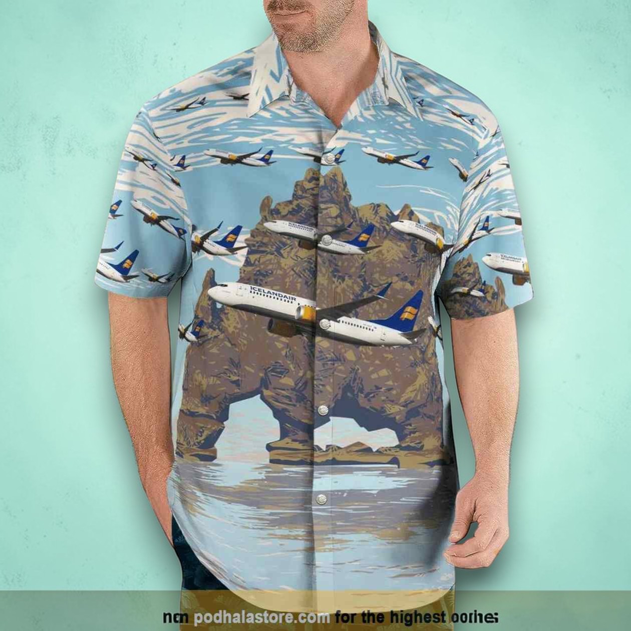 Icelandair Boeing 737 Max 8 Hawaiian Shirt Outfit Icelandair Boeing 737 Max 8 Hawaiian Shirt Outfit