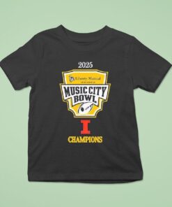 Illinois Fighting Illini Champions 2025 Music City Bowl Championship Logo Shirt