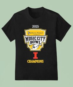 Illinois Fighting Illini Champions 2025 Music City Bowl Championship Logo Shirt