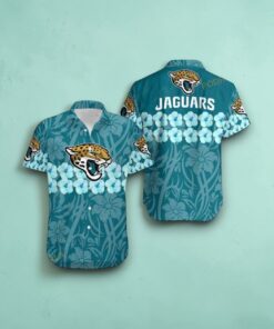 Jacksonville Jaguars Flower And Logo Hawaii Shirt Summer Collection, Jaguars Fan Shirt for Sale
