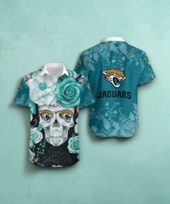 Jacksonville Jaguars Skull NFL Gift For Fan Hawaiian Graphic Print Short And Shirt, Jaguars Apparel
