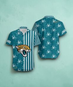 Jacksonville Jaguars Stripes And Skull Hawaii Shirt Summer Collection, Jaguars Clothing