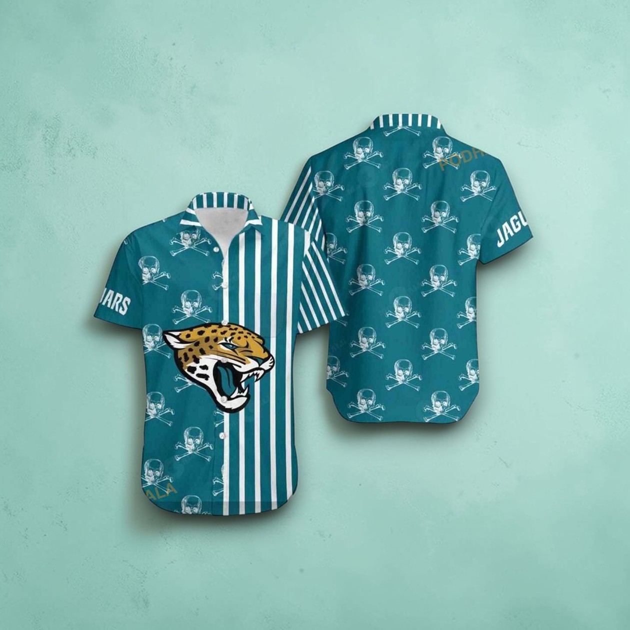 Jacksonville Jaguars Stripes And Skull Hawaii Shirt Summer Collection, Jaguars Clothing Jacksonville Jaguars Stripes And Skull Hawaii Shirt Summer Collection, Jaguars Clothing