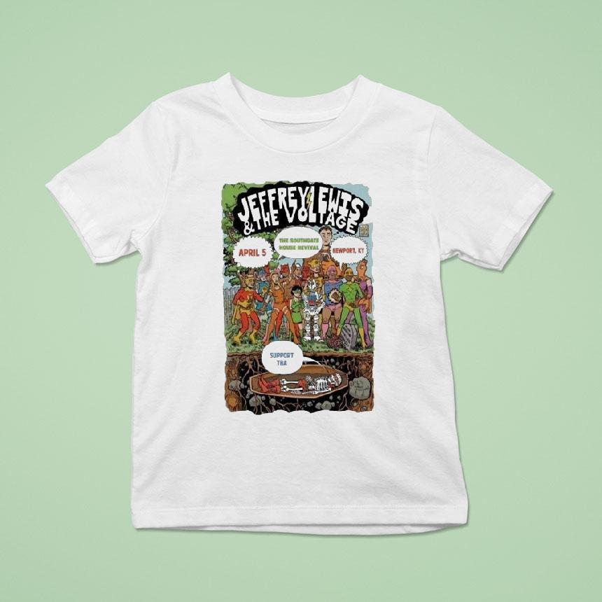 Jeffrey Lewis The Voltage Newport, Ky April 5 2026 Tour Shirt Jeffrey Lewis The Voltage Newport, Ky April 5 2026 Tour Shirt