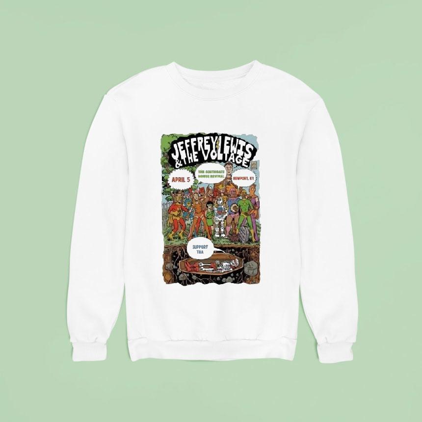 Jeffrey Lewis The Voltage Newport, Ky April 5 2026 Tour Shirt Jeffrey Lewis The Voltage Newport, Ky April 5 2026 Tour Shirt