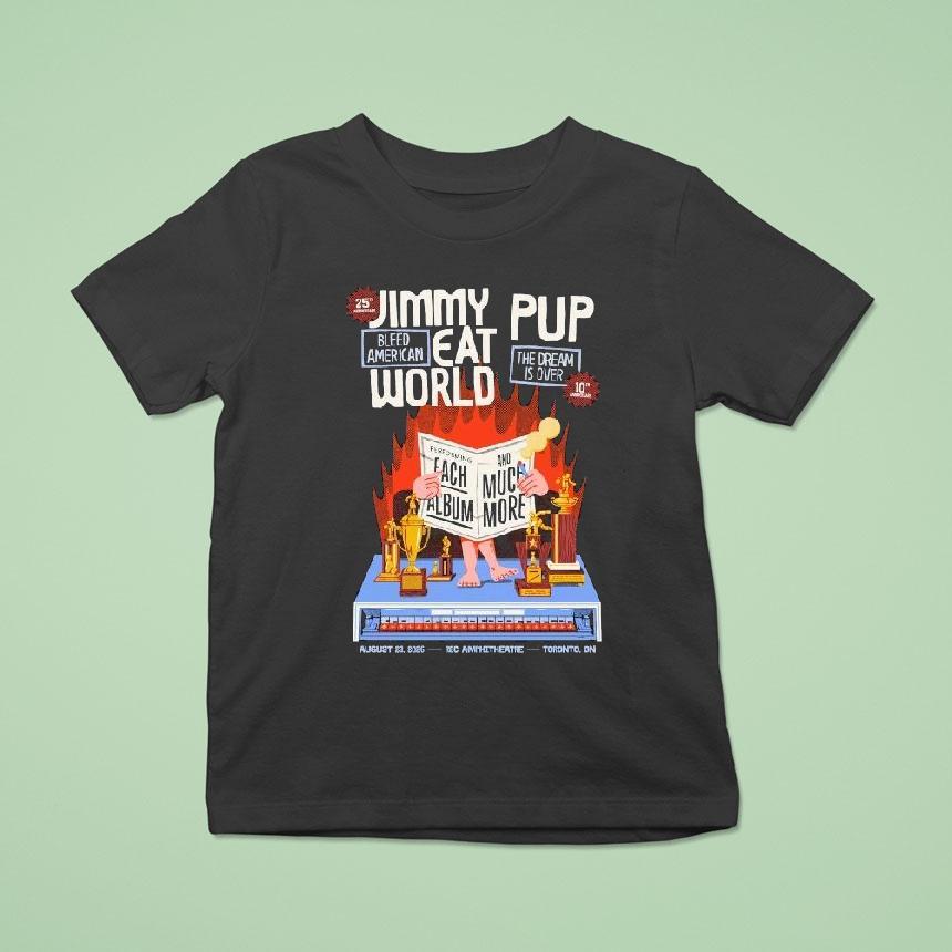 Jimmy Eat World Celebrate 25th Anniversary Of Bleed American Live At Rbc Amphitheatre In Toronto Ontario On August 23 2026 Trophies Shirt Jimmy Eat World Celebrate 25th Anniversary Of Bleed American Live At Rbc Amphitheatre In Toronto Ontario On August 23 2026 Trophies Shirt