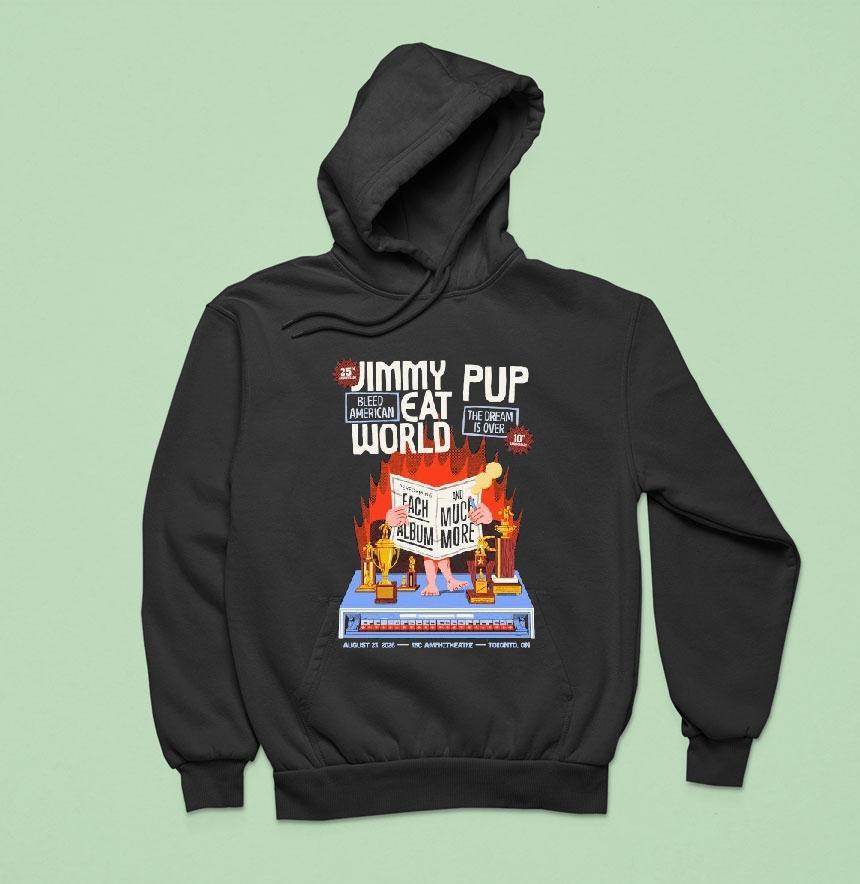 Jimmy Eat World Celebrate 25th Anniversary Of Bleed American Live At Rbc Amphitheatre In Toronto Ontario On August 23 2026 Trophies Shirt Jimmy Eat World Celebrate 25th Anniversary Of Bleed American Live At Rbc Amphitheatre In Toronto Ontario On August 23 2026 Trophies Shirt