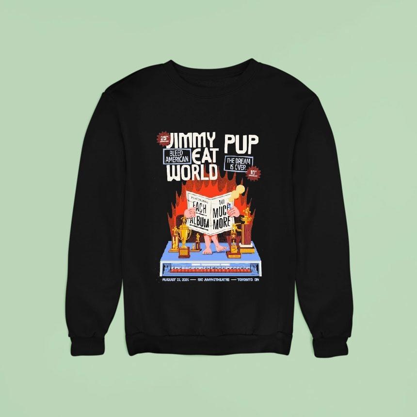Jimmy Eat World Celebrate 25th Anniversary Of Bleed American Live At Rbc Amphitheatre In Toronto Ontario On August 23 2026 Trophies Shirt Jimmy Eat World Celebrate 25th Anniversary Of Bleed American Live At Rbc Amphitheatre In Toronto Ontario On August 23 2026 Trophies Shirt