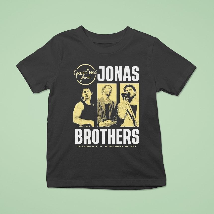 Jonas Brothers Greetings From Your Hometown Jacksonville, Fl 2025 Shirt Jonas Brothers Greetings From Your Hometown Jacksonville, Fl 2025 Shirt