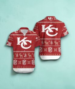 Kansas City Chiefs Ugly Sweatshirt Christmas All Over Print Hawaiian Shirt, Chiefs Fan Shirt