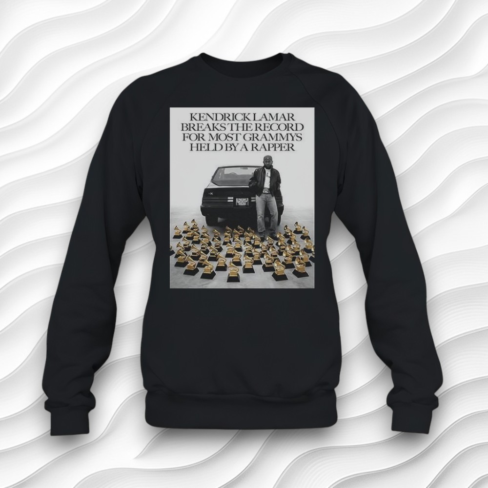 Kendrick Lamar Breaks The Record For Most Grammys Held By A Rapper Shirt Kendrick Lamar Breaks The Record For Most Grammys Held By A Rapper Shirt