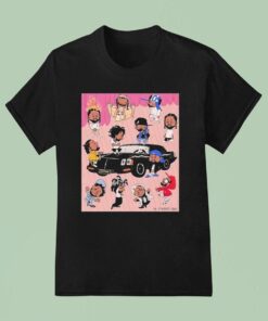 Kendrick Lamar Meets Charlie Brown The Peanuts Style Painting Of Dot’s Many Eras Spaghetti Toes Shirt