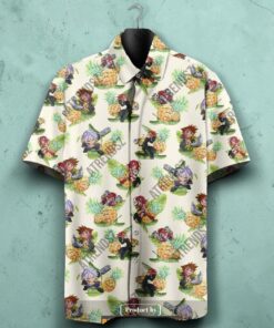 Kingdom Hearts Funny Hawaiian Shirt Sora Riku Kairi Pineapple Pattern Hawaii
