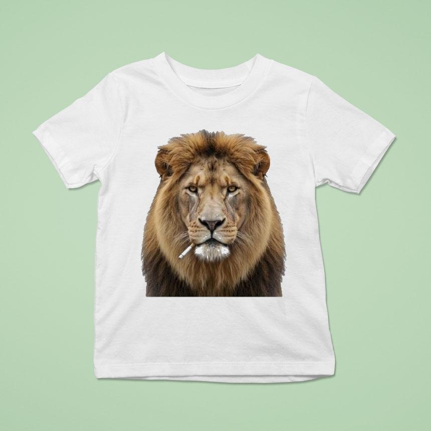 Lion Smoking Cigarette Shirt Lion Smoking Cigarette Shirt