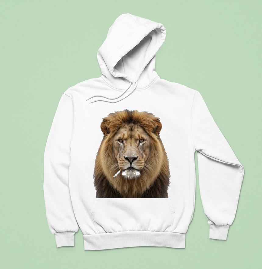 Lion Smoking Cigarette Shirt Lion Smoking Cigarette Shirt