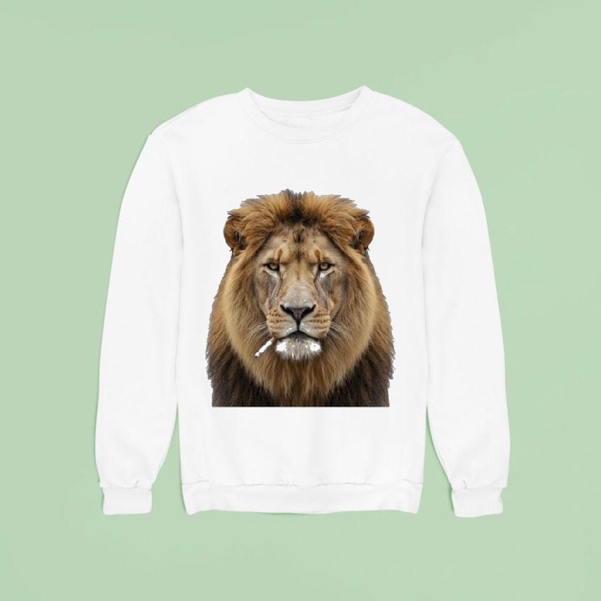 Lion Smoking Cigarette Shirt Lion Smoking Cigarette Shirt