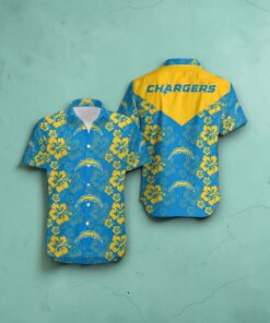 Los Angeles Chargers Flowers Hawaii Shirt Summer Collection, Chargers Gifts for Fans