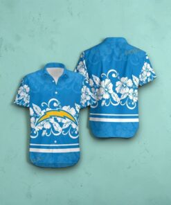 Los Angeles Chargers Hibiscus Flowers Hawaii Shirt Summer Collection, Los Angeles Chargers Team Gifts