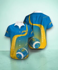 Los Angeles Chargers NFL Hawaiian Shirt All Over Print, Tropical Shirt, Chargers Unique Gifts