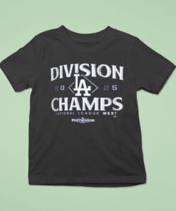 Los Angeles Dodgers Mlb Postseason Nl West Division Champions 2025 Baseball Shirt