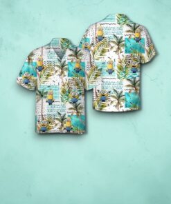 Minions Despicable Me Waves Palm Tree Funny Hawaiian Shirt