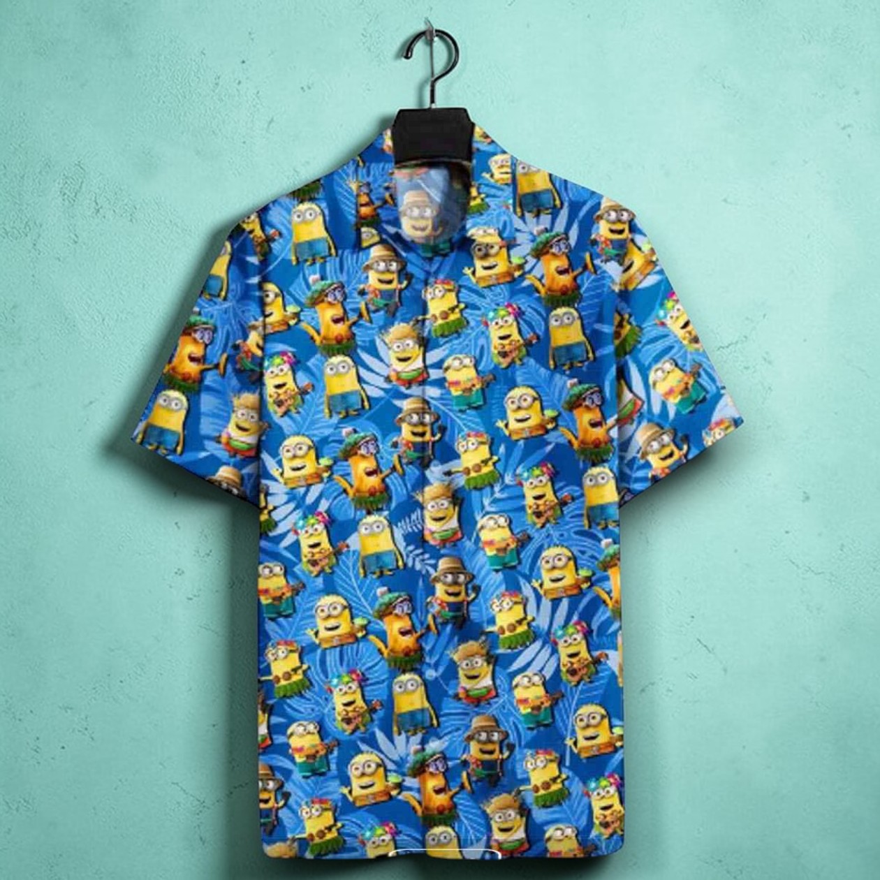 Minions Hula Dancer Minions Tropical Blue Funny Hawaiian Shirt Minions Hula Dancer Minions Tropical Blue Funny Hawaiian Shirt