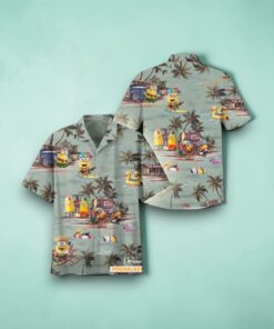 Minions Summer Beach Vacation Grey Funny Hawaiian Shirt