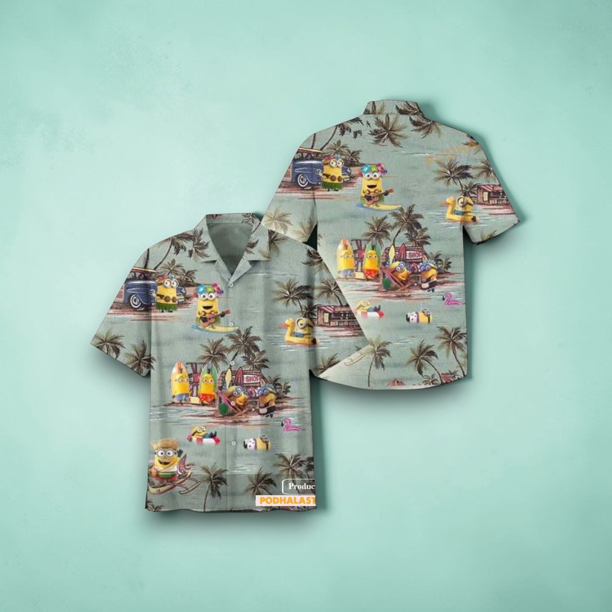 Minions Summer Beach Vacation Grey Funny Hawaiian Shirt Minions Summer Beach Vacation Grey Funny Hawaiian Shirt