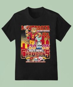 Minnesota Golden Gophers Vs New Mexico Lobos Rate Bowl Champions 2025 Mascot Trophy Shirt