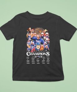 New England Patriots Afc East Champions 2025 Players Coach And Mascot Signatures Shirt