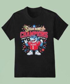 Ole Miss Rebels Sugar Bowl Champions January 1 2026 New Orleans College Football Playoff Quarterfinal Cfp MascoUnisex Shirt