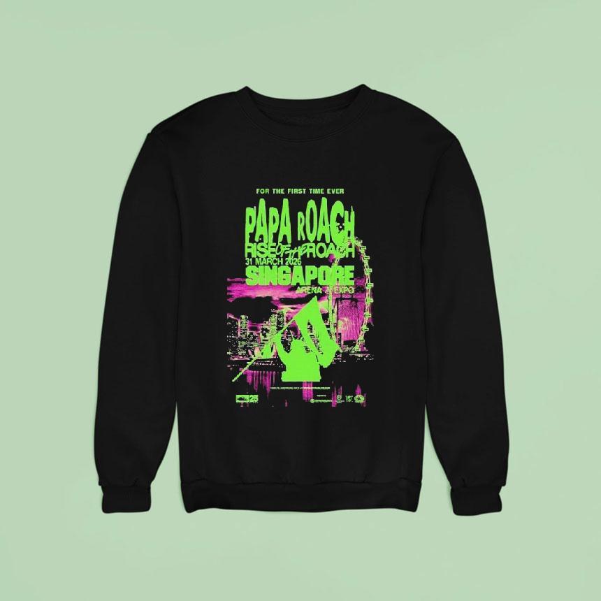 Papa Roach Mar 31 2026 Singapore Expo Shirt Papa Roach Mar 31 2026 Singapore Expo Shirt