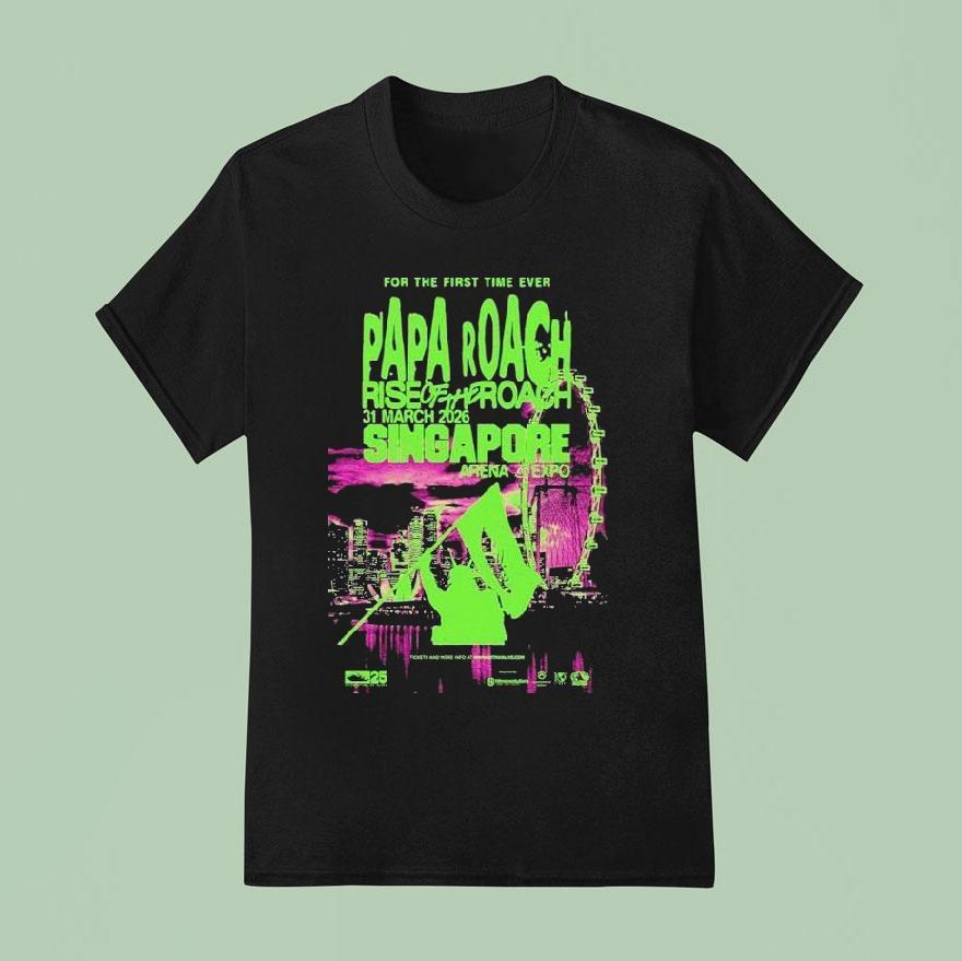 Papa Roach Mar 31 2026 Singapore Expo Shirt Papa Roach Mar 31 2026 Singapore Expo Shirt