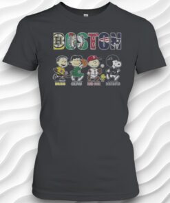 Peanuts Characters X Boston Bruins Celtics Red Sox And Patriots Shirt