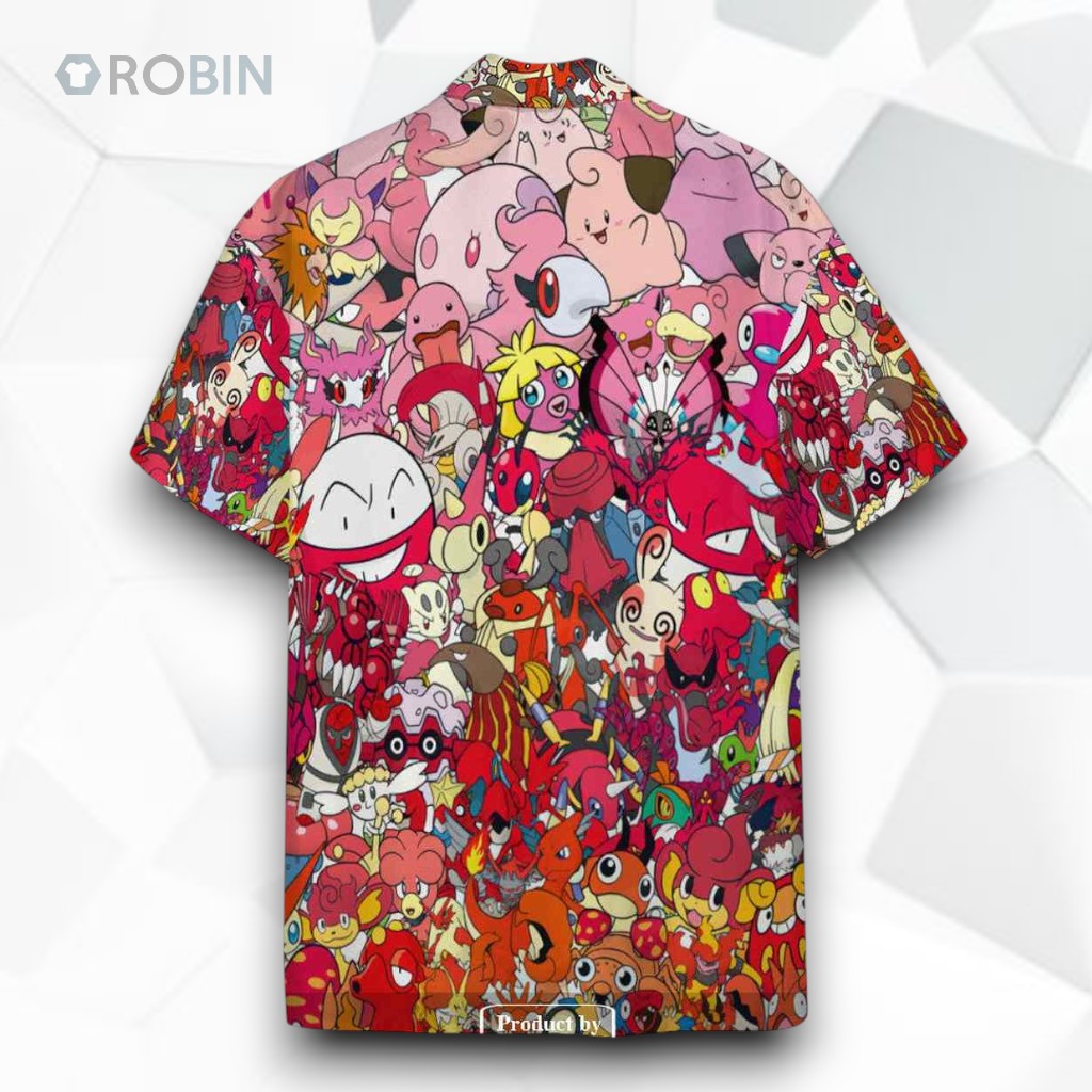 Pokemon All The Fire Pokemon Pokemon Aloha Funny Hawaiian Shirt, Pokemon Fan Shirt for Sale Pokemon All The Fire Pokemon Pokemon Aloha Funny Hawaiian Shirt, Pokemon Fan Shirt for Sale