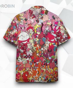 Pokemon All The Fire Pokemon Pokemon Aloha Funny Hawaiian Shirt, Pokemon Fan Shirt for Sale