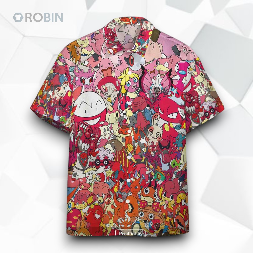 Pokemon All The Fire Pokemon Pokemon Aloha Funny Hawaiian Shirt, Pokemon Fan Shirt for Sale Pokemon All The Fire Pokemon Pokemon Aloha Funny Hawaiian Shirt, Pokemon Fan Shirt for Sale