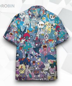 Pokemon All The Water Pokemon Pokemon Funny Hawaiian Shirt, Pokemon Merch