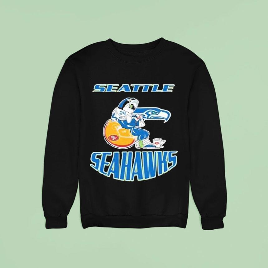 Seattle Seahawks Sitting On Toilet San Francisco 49ers Division Champions 2025 2026 Shirt Seattle Seahawks Sitting On Toilet San Francisco 49ers Division Champions 2025 2026 Shirt