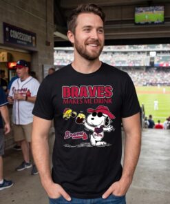 Snoopy Atlanta Braves Makes Me Drinks Unisex Shirt