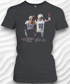 Tom Brady 12 And Deion Branch 10 New England Patriots Players Signatures Unisex Shirt