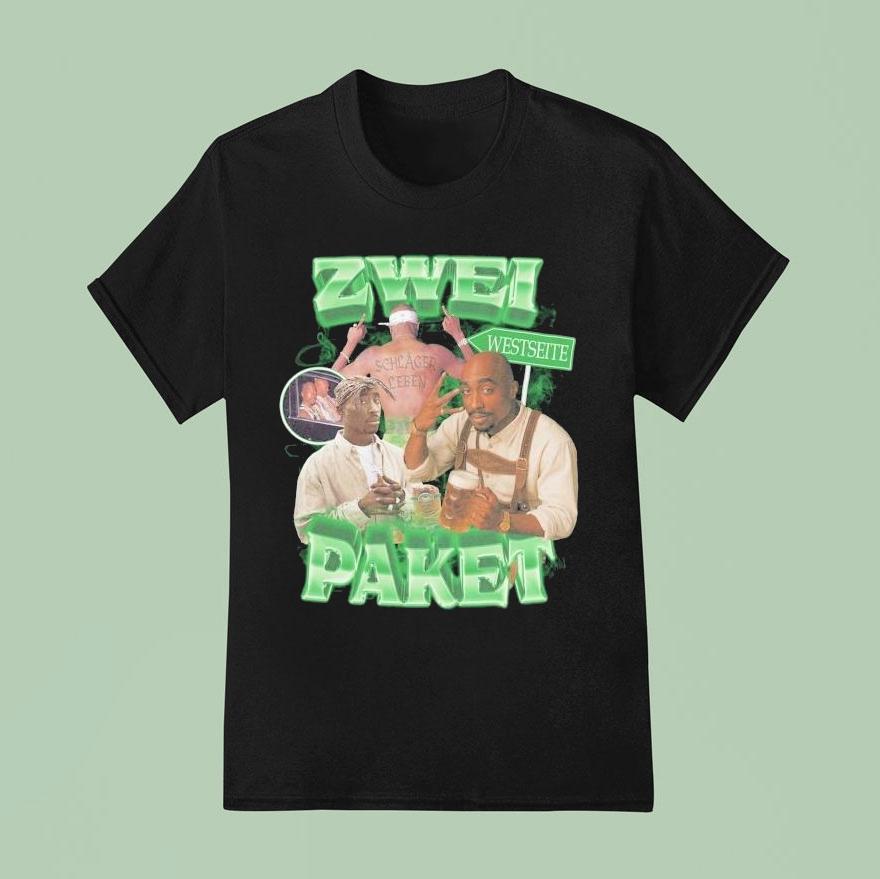 Tupac Shakur Zwei Paket Two Pack Westseite Shirt Tupac Shakur Zwei Paket Two Pack Westseite Shirt