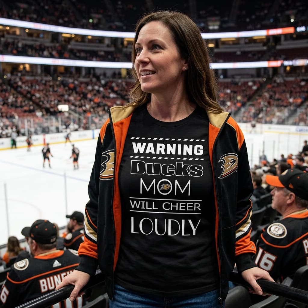 Warning Mom Will Cheer Loudly Anaheim Ducks Unisex Shirt Warning Mom Will Cheer Loudly Anaheim Ducks Unisex Shirt