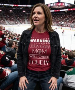 Warning Mom Will Cheer Loudly Arizona Coyotes Unisex Shirt