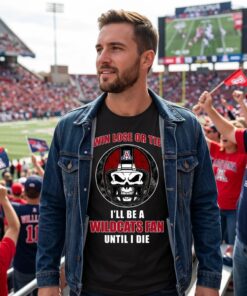 Win Lose Or Tie Until I Die I’ll Be A Fan Arizona Wildcats Navy Unisex Shirt