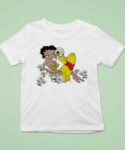 Winnie-the-pooh Pouring Honey On Betty Boop Shirt
