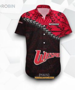 Winnipeg Wesmen NCAA Grunge Polynesian Tattoo Funny Hawaiian Shirt