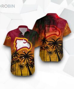 Winthrop Eagles NCAA Coconut Tree Tropical Grunge Funny Hawaiian Shirt