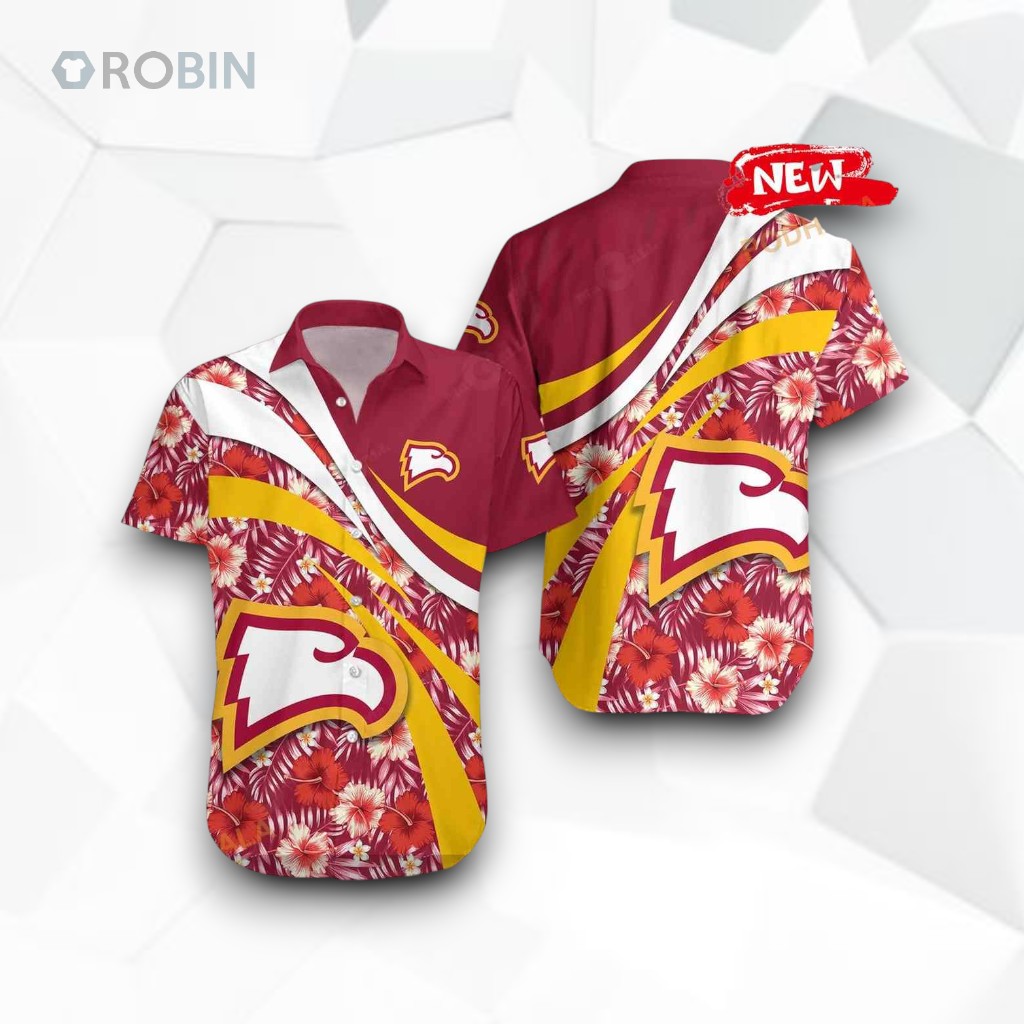 Winthrop Eagles NCAA Hibiscus Sport Style Funny Hawaiian Shirt Winthrop Eagles NCAA Hibiscus Sport Style Funny Hawaiian Shirt