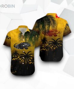 Wisconsin Milwaukee Panthers NCAA Coconut Tree Tropical Grunge Funny Hawaiian Shirt